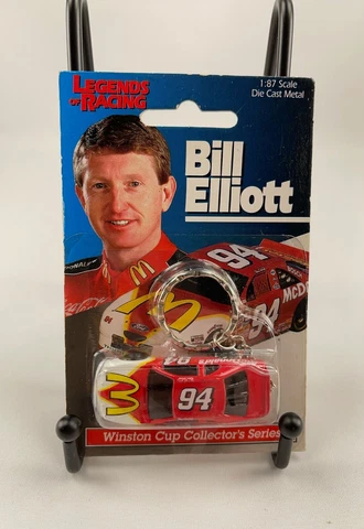 Legends of racing Bill Elliot Keychain Winston Cup Collector Series Mcdonald’s Cover