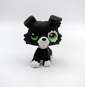 Collie Dog Mini Pet Shop Toys Black New LPS #1542 Custom OOAK #2249