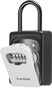 Puroma Lock Box, Large Key Lock Box Resettable Combination Lockbox, Portable ... - Picture 1 of 7