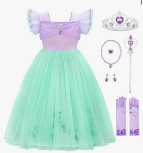 Girls Mermaid Dress Princess Party Costume with Accessories 2-3 Years - Picture 1 of 1