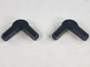 Menge 2 Schwarz Runde Enden Ersatz PVC Ecke Stoßstange C60-1050-B - Bild 1 von 4