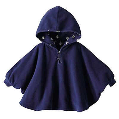 Baby Girls Boys Toddlers Double-Side Wear Cape Coat Snowsuit Warm Poncho - Image 1 of 4