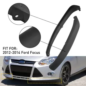 Cubierta de parachoques delantero para Ford Focus 2012-14 ajuste de valencia inferior par de plástico negro - Imagen 1 de 14