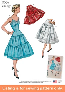 PATRÓN DE COSTURA Coser Ropa Mujer - Enagua Media Deslizamiento Completo Petite Plus - 10150 - Imagen 1 de 3