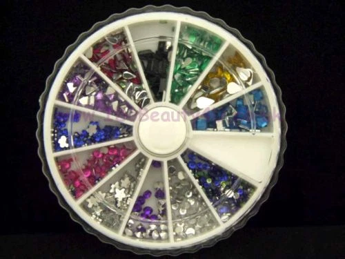 KOI NAIL ART GEMS JEWELS DESIGN CRAFT FOR NAILS MIXED COLOUR SHAPE