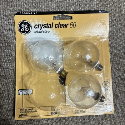 60 W G16.5/CL G16.5 Crystal Clear Globe Bulbs Candelabra Base 3 pack new in OB - Image 1 of 2
