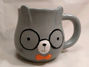 Smart Living Hase Kaninchen mit Ohren und Brille Becher grau super süß neu - Bild 1 von 8