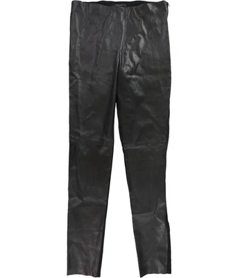 MaxMara Womens Leather Casual Leggings, Brown, 12 - Image 1 of 2