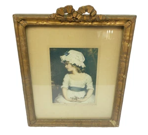 Vintage Reproduction Miss Simplicity after Joshua Reynolds Gold Framed Art Print - Picture 1 of 10