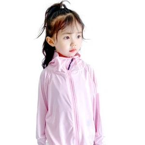 Kids Sun Protection Hoodie Ice Silk Long Sleeve Kids UV Sun Protective Clothing - Picture 1 of 12