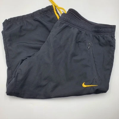 Pantalones Cortos de Gimnasio Nike LIVESTRONG Para Hombre Negros Amarillo Rayas Cordón L Foto 1 de 4