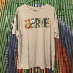 Marvel Super Heros T Shirt Mens Size XL Extra Large Tee Short Sleeve White - Picture 1 of 3