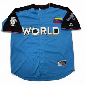 Majestic MLB 2017 All Star Futures Game Ronald Acuna Baseball Jersey Mens XL - Picture 1 of 10
