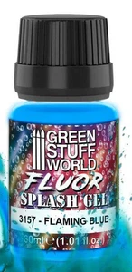 Green Stuff World Fluor Splash Gel - Flaming Blue - Picture 1 of 2