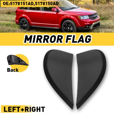 Acabador de espejo retrovisor delantero derecho+derecho 2 para Dodge Journey 2009-2020 impermeable Foto 1 de 4