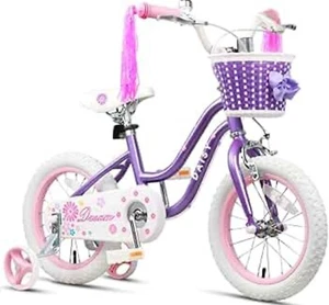 14 16 Inch Girls Bike for 2-7 Years Kids with Stabilisers Basket Streamers and - Picture 1 of 7