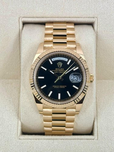 NEW 2025 Rolex Day Date 40mm 228238 Presidential Black Dial