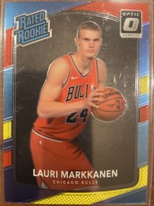2017-18 Donruss Optic Red Yellow Lauri Markkanen RC #159 Chicago Bulls