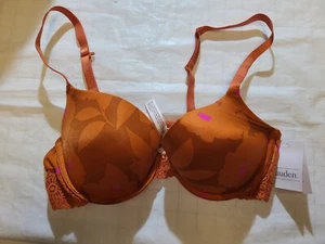 Women's Daydream Light Lift Demi T-ShirtBra -Auden Orange Size 32C - Picture 1 of 4