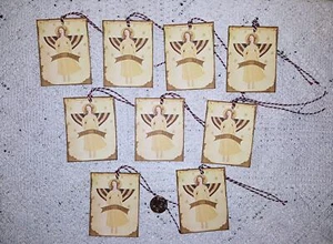 9~Primitive~4th Of July~Patriotic~Angel~Linen Cardstock~Gift~Hang~Tags~Ornies - Picture 1 of 1