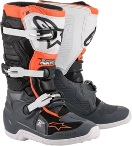 Alpinestars Youth Tech 7S Boots 2 Black Gray Orange White 2015017-1124-2 - Picture 1 of 1