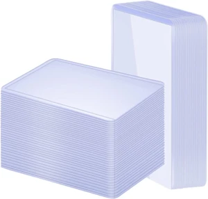 Paquete de 100 fundas para tarjetas de plástico duro de 3""X4"" cargadores superiores para tarjetas, impresión de tarjetas de béisbol - Imagen 1 de 5