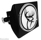 BUCK COMMANDER B&W CIRCLE DECAL BLACK ON PLASTIC USA MADE TRAILER HITCH COVER 