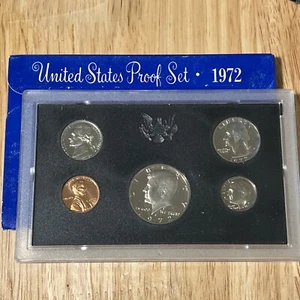 1972 United States Mint Annual 5 Coin Proof Set with Original Box and Case L@@K! - Bild 1 von 2