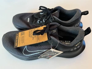 Nike Juniper Trail 2 GTX Gore-Tex Black Grey Running Shoes Men's Sz 8 FB2067-001 - Picture 1 of 9