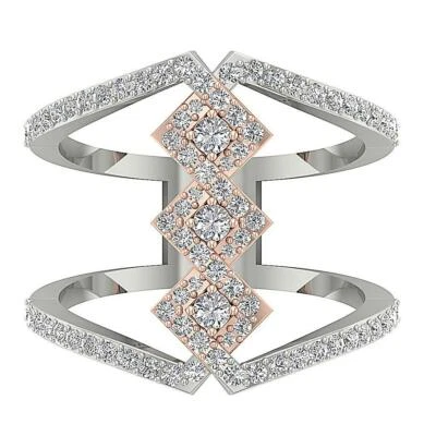 Designer Engagement Ring SI1 G 1.00 Ct Natural Diamond 14K White Gold Prong Set - Image 1 of 4