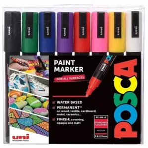 Rotuladores de pintura Uni Posca bolígrafos artísticos PC-5M colores estándar - Imagen 1 de 1