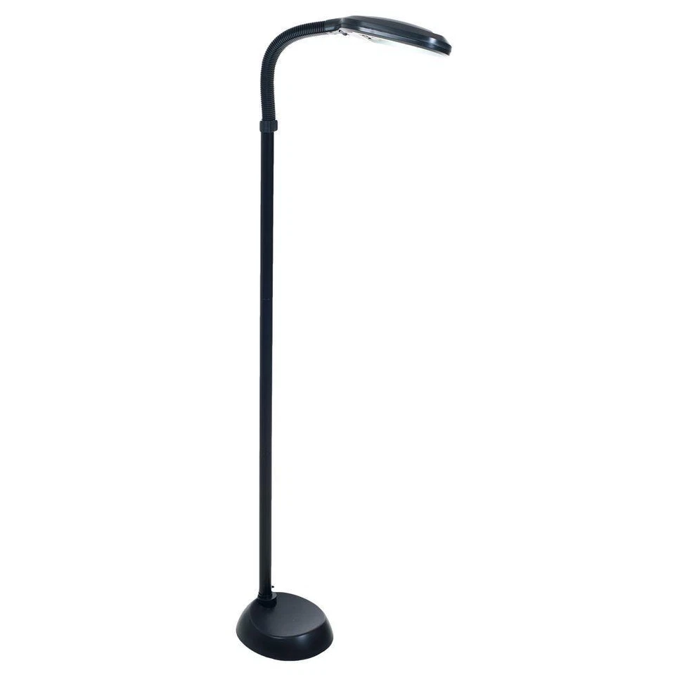 Full Spectrum Daylight Floor Lamp 54 inch Black with adjustable Neck 27W 6500K - Image 1 of 4