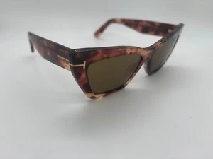 NEW TOM FORD WYATT TF871 55J HAVANA BROWN SUNGLASSES 56-15-140mm NO CASE - Picture 1 of 5