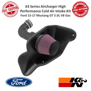 K&N 63 Series Aircharger Performance Air Intake Kit For 2015-17 Ford Mustang GT - Picture 1 of 12
