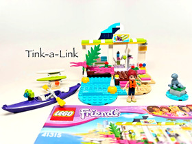 LEGO 41315 Heartlake Surf Shop Friends Set EC missing some stickers Kayak Mia