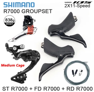 Shimano 105 R7000 11 Speed Groupset Front Rear Derailleur GS Shift Brake Lever - Picture 1 of 14