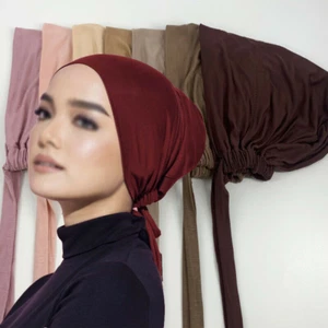 Women Soft Modal Hijab Turban Plain Solid Scarf Adjustable Head Wraps Elegant - Picture 1 of 28