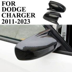 Carbon Fiber Style Side Door Mirror Cover Molding Trim fit for Dodge Charger - Picture 1 of 6