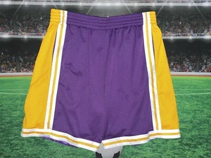 Pantaloncini Mitchell & Ness uomo taglia 2XL Hardwood Classics Lakers viola usati - Foto 1 di 8
