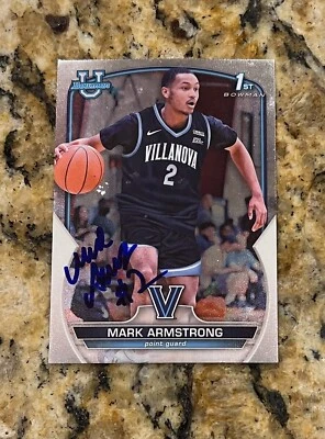 2023 Bowman Chrome Mark Armstrong Auto Battle 4 Atlantis Villanova Rookie Card - Image 1 of 2