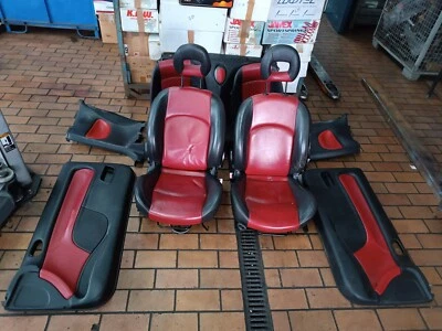 Peugeot 206 CC Sièges Équipement Cuir Noir Rouge - Photo 1/4