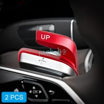 For 2021+ Mercedes Benz Steering Wheel Paddle Shifter Extension Accessories Red - Image 1 of 4