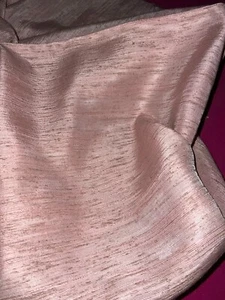 Tissu vintage soie sauvage ameublement rose larg 79 cm x H 190 cm réf B608 - Picture 1 of 7