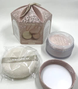 Laura Mercier Tone-Up Rose Translucent Loose Setting Powder & Puff 1 Oz. NIB - Picture 1 of 4