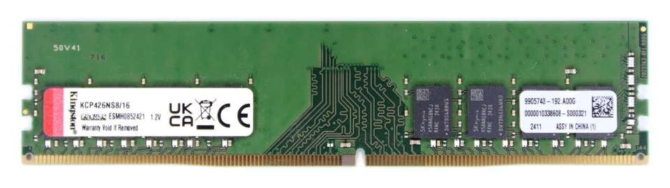 Kingston 16GB (1x 16GB) PC4-21300 DDR4 Desktop PC Memory RAM DIMM KCP426NS8/16 - Image 1 of 1