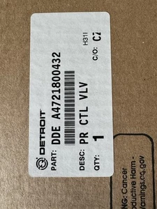 Detroit Diesel Pressure Control Valve A4721800432 NEW OEM - Picture 1 of 3