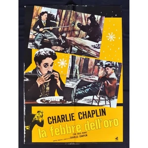 Plakat LA FEBBRE DELL'ORO Charlie Chaplin The Gold Rush Charlot Swain S01 - Bild 1 von 1