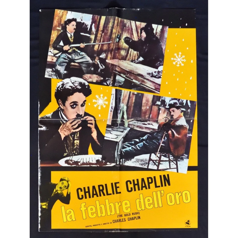 Plakat LA FEBBRE DELL'ORO Charlie Chaplin The Gold Rush Charlot Swain S01 - Bild 1 von 1