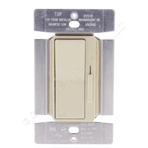 Eaton Lt Almond 1-Pole/3-Way Decorator Slide Dimmer Incandescent 1000W DI10P-LA - Picture 1 of 4