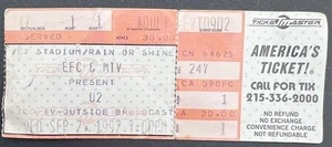 U2 1997 Popmart Tour Concert Ticket Stub MTV Outside Broadcast 9/2/97 - Picture 1 of 1